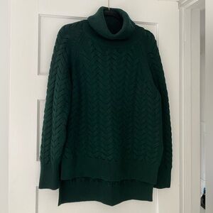 Aritzia Wilfred Free ‘Lin’ Green Cable Knit Turtle Neck Sweater